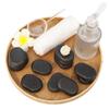 Master Massage Basalt Massage Hot Stone, Natural Hot Stone Set, for Massage Spa Beauty, Master Massage Medium Flat Ovular Basalt Massage Stone, 12 Pieces,(2.6" x 1.9" x 0.7") view 2