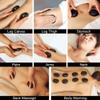 Master Massage Basalt Massage Hot Stone, Natural Hot Stone Set, for Massage Spa Beauty, Master Massage Medium Flat Ovular Basalt Massage Stone, 12 Pieces,(2.6" x 1.9" x 0.7") view 3