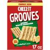 Cheez-It Grooves Crunchy Cheese Crackers, Snack Crackers, Lunch Snacks, Family Size, Sharp White Cheddar, 17oz Box (1 Box) view 1