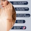 Divoti Custom Engraved Medical Alert ID Bracelet for Women | Heart Charm Medical ID Tag | Adjustable Curb Chain with Lobster Claw | Stainless Steel, Durable & Waterproof | Fits Wrists 8.5"  Violet view 3