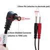 2Pcs/pack Replacement Electrode Lead Wires Connect Cables Pin 2mm For TENS Electronic Therapy Machines view 2