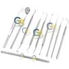 G.S SPATULA DRESSING TWEEZERS DENTAL MOUTH MIRROR CALCULUS TARTAR REMOVER MIXING SET view 1