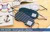 Advance Sleep Eye Mask, Soft, Cotton, Knit & Border (Ear Hook), Made in Japan, Navy/Green nvgr view 2