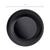 Party Essentials Disposable Plastic Tableware with Swirled Designed Rims, Black, 7" Salad/Dessert Plates, 70-Count view 2