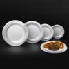 Party Essentials Disposable Plastic Tableware with Swirled Designed Rims, Black, 7" Salad/Dessert Plates, 70-Count view 4