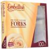 [100 Forks] Embellish Crystal Clear Disposable Heavy Duty Plastic Forks, Ideal For Wedding, Catering, Parties, Buffets, Events, Or Everyday Use, view 1