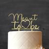 Darling Souvenir Meet to Be Custrom Love Cake Topper with Heart Rustic Wooden Cake Topper Cake Decoration 6"-7" Inches. view 2