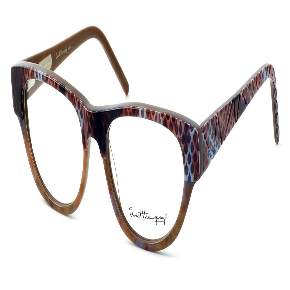 Ernest Hemingway 4654 Designer Reading Glasses in Rose-Snake +1.00