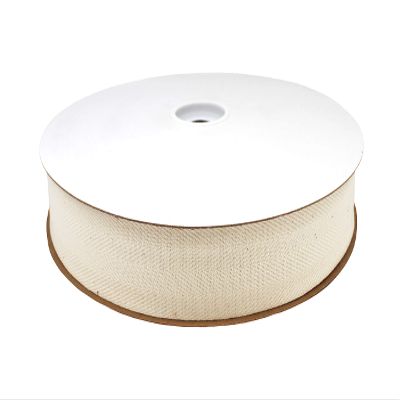 100% Cotton Twill Tape Ribbon 100 YDS/ROLL Made in the USA (1-1/2", Natural)