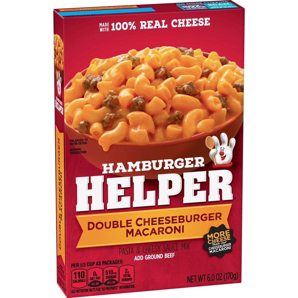Betty Crocker Hamburger Helper Double Cheeseburger Macaroni 6 oz Box