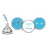 200 Completely Assembled Wedding HERSHEY Kisses - DIY Favors - Locked - Aqua view 1