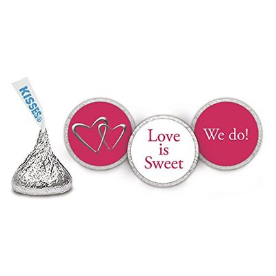 200 Completely Assembled Wedding HERSHEY Kisses - DIY Favors - Locked - Blush