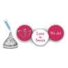 200 Completely Assembled Wedding HERSHEY Kisses - DIY Favors - Locked - Blush view 1