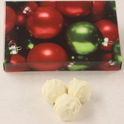 Scott's Cakes White Chocolate Covered Watermelon Truffles in a 1 Pound Ornament Box