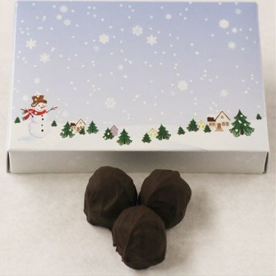 Scott's Cakes Dark Chocolate Covered Cookies & Cream Truffles in a 1 Pound Winter Wonderland Box