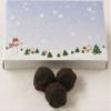 Scott's Cakes Dark Chocolate Covered Cookies & Cream Truffles in a 1 Pound Winter Wonderland Box view 1