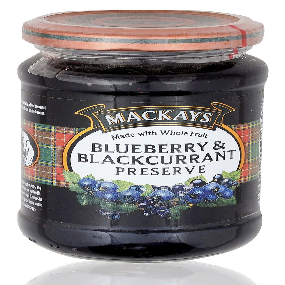 Mackays Jam - Blueberry and Blackcurrant, 340g Bottle