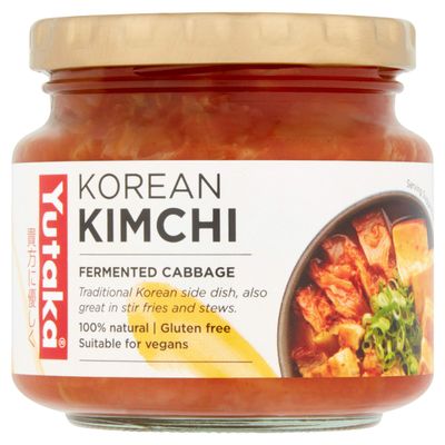 Yutaka 100% Natural Authentic Traditional National Korean Kimchi Pickled Fermented Cabbage in Jar 215 g