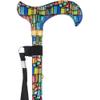 Royal RC Canes Mosaic Stained Window Folding Adjustable Walking Cane  Lightweight Aluminum Derby Cane with Engraved Collar and HD Pattern  Stylish Foldable Cane for Men and Women view 2