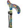 Royal RC Canes Mosaic Stained Window Folding Adjustable Walking Cane  Lightweight Aluminum Derby Cane with Engraved Collar and HD Pattern  Stylish Foldable Cane for Men and Women view 4