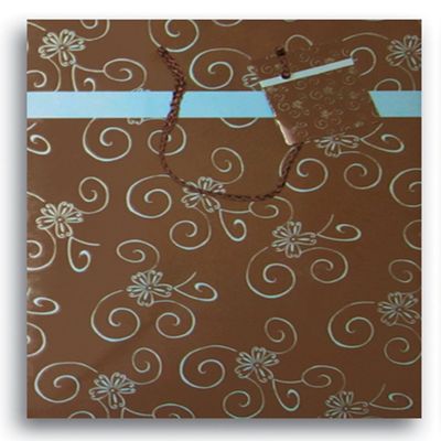 12 x 13" Large Printed Paper Party Supplies Favor Gift Bags with Handle (Chocolate Swirl)