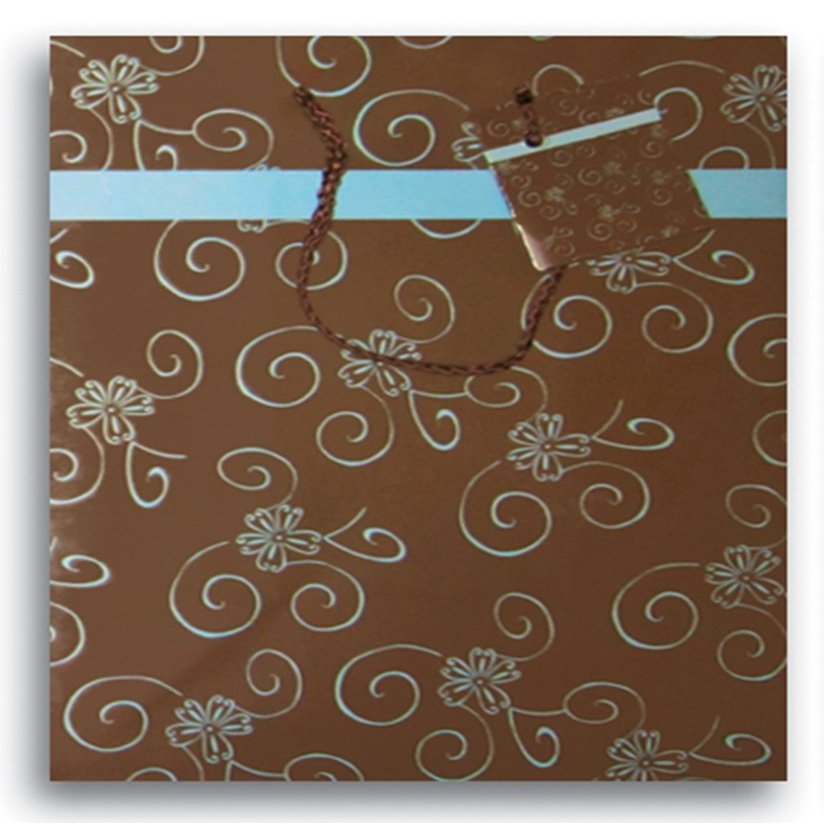 12 x 13" Large Printed Paper Party Supplies Favor Gift Bags with Handle (Chocolate Swirl)