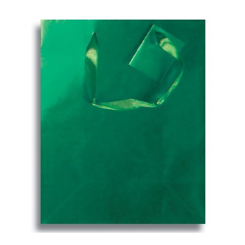 12 x 5" Small Metallic Matte Jewelry Party Supplies Favor Gift Bags w/Handle (Emerald Green)