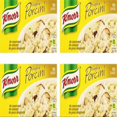 Knorr: "Funghi Porcini" Bouillon Cubes, Porcini mushrooms Taste * Pack of 10, 10g Each *Pack of 4 [ Italian Import ]