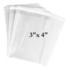 200 pcs 3x4 Crystal Clear Resealable Recloseable Cellophane/SelfSeal Bags view 1