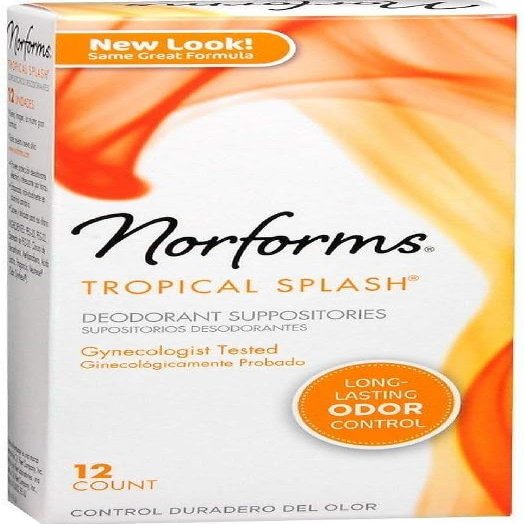 Norforms Tropical Splash Deodorant Suppositories 12 each (Pack of 11)