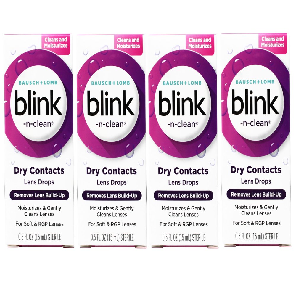 Bausch + Lomb Blink-N-Clean Lens Drops 15 mL (Pack of 4)