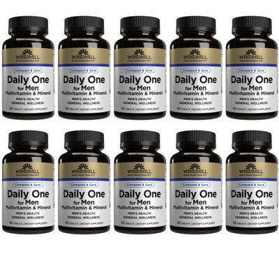 Windmill Daily Vitamin Tablets Men's Health Formula 60 Tablets (Pack of 10)
