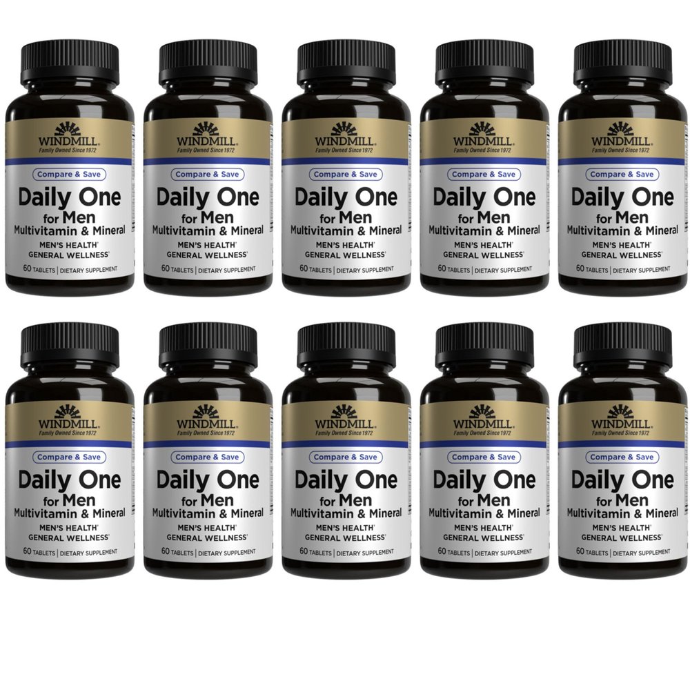 Windmill Daily Vitamin Tablets Men's Health Formula 60 Tablets (Pack of 10)