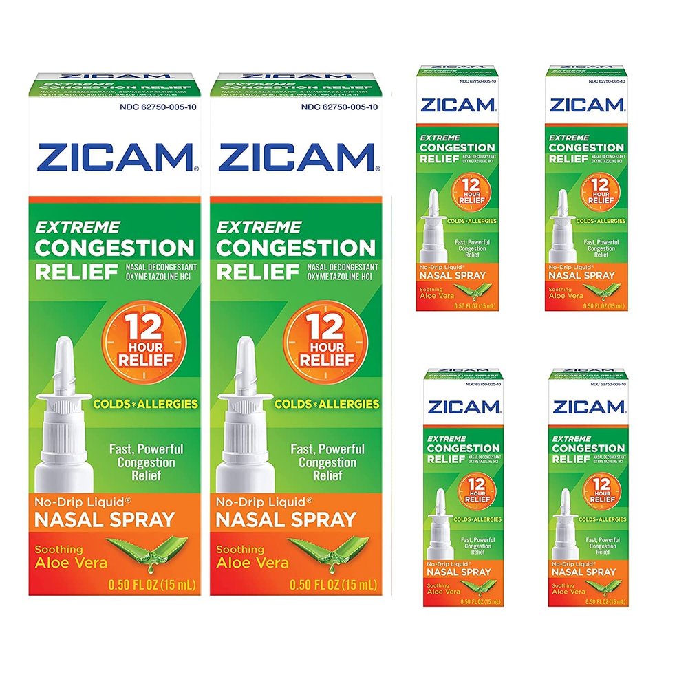 Zicam Extreme Congestion Relief Liquid Nasal Spray 0.50 Ounces (Pack of 6)