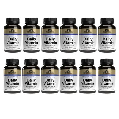 Windmill Comparables Daily Vitamin Tablets 100 Tablets (Pack of 12)