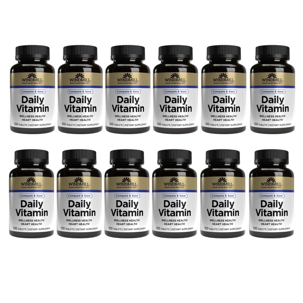 Windmill Comparables Daily Vitamin Tablets 100 Tablets (Pack of 12)