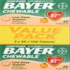 Bayer Aspirin Orange Value Pack of 36ct, 2Pack view 1