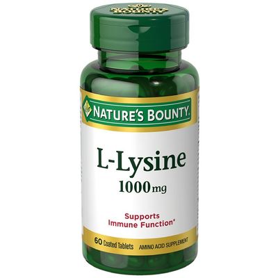 Nature's Bounty L-Lysine 1000 mg Tablets 60 ea (Pack of 12)