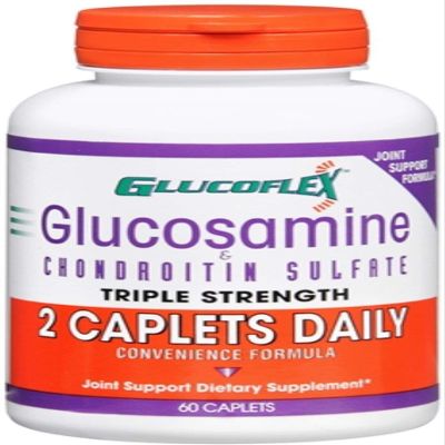 Glucoflex Glucosamine & Chondroitin Sulfate Dietary Supplement Caplets Triple Strength [2-A-Day] 60 ea (Pack of 7)