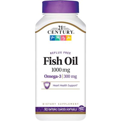 21st Century Omega-3 Fish Oil 1000 mg Softgels 90 Soft Gels (Pack of 8)