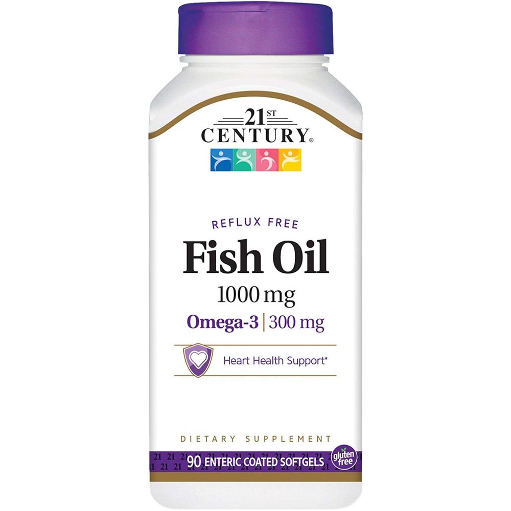 21st Century Omega-3 Fish Oil 1000 mg Softgels 90 Soft Gels (Pack of 8)
