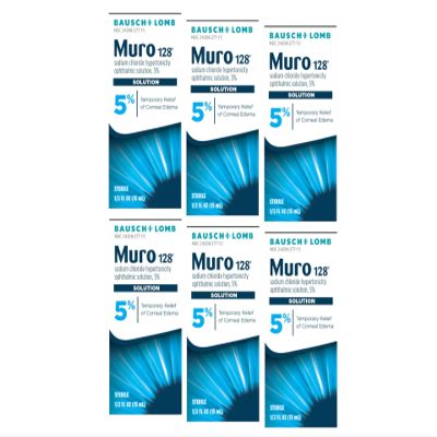 Bausch & Lomb Muro 128 Solution 5% 15 mL (Pack of 6)