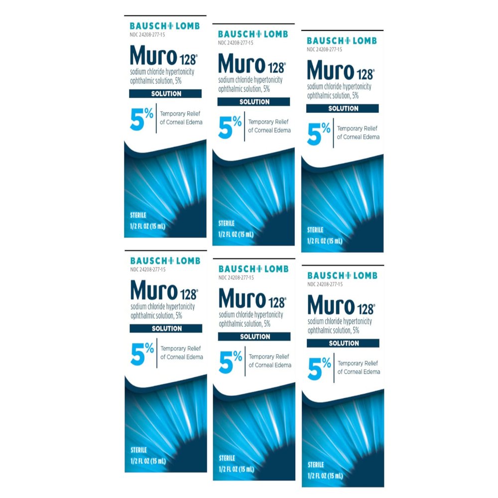 Bausch & Lomb Muro 128 Solution 5% 15 mL (Pack of 6)
