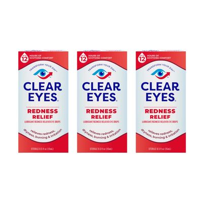 Clear Eyes Redness Relief Drops 0.50 oz (Pack of 3)