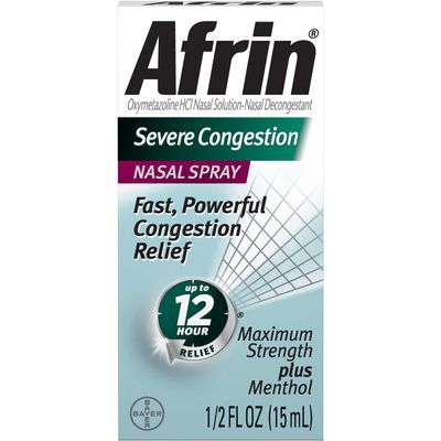 Afrin Severe Congestion Nasal Spray 15 mL (Pack of 8)