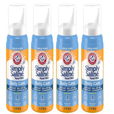 Simply Saline Nasal Mist 3 oz (Pack of 4)
