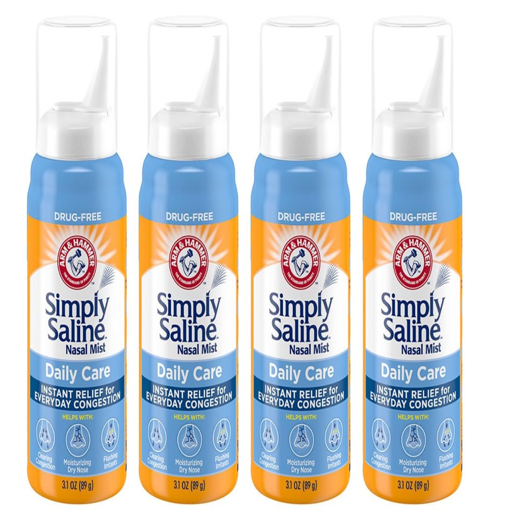 Simply Saline Nasal Mist 3 oz (Pack of 4)
