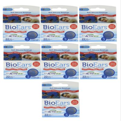BioEars Soft Silicone Earplugs 3 Pairs (Pack of 7)