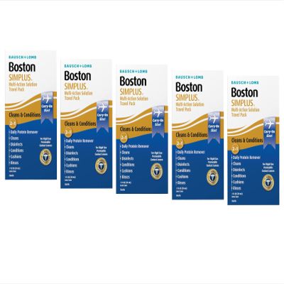 Bausch & Lomb Boston Simplus Multi-Action Solution Travel Pack 1 Oz (Pack of 5)