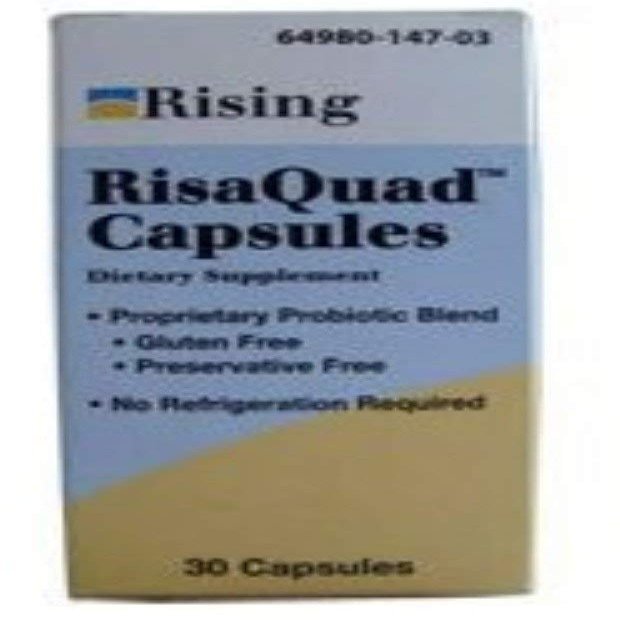 Risaquad Capsules, Probiotic Dietary Supplement 30 ea (Pack of 2)
